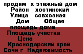 продам 2х этажный дом › Район ­ хостинский › Улица ­ совхозная › Дом ­ 3 › Общая площадь дома ­ 79 › Площадь участка ­ 4 › Цена ­ 8 000 000 - Краснодарский край, Сочи г. Недвижимость » Дома, коттеджи, дачи продажа   